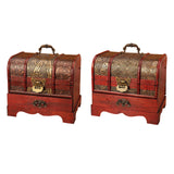 Maxbell Chinese Style Wooden Jewelry Box with Drawer Dresser Ornaments Style A