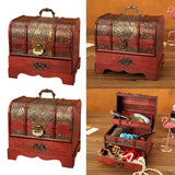 Maxbell Chinese Style Wooden Jewelry Box with Drawer Dresser Ornaments Style A