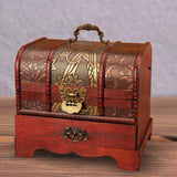 Maxbell Chinese Style Wooden Jewelry Box with Drawer Dresser Ornaments Style A