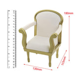 Maxbell Modern 1/6 Sofa Cushions for Dollhouse Armchair Dollhouse Furniture Kids white