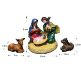 Maxbell Nativity family Figurine Hand Painted Resin for Xmas Gift Christmas