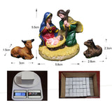 Maxbell Nativity family Figurine Hand Painted Resin for Xmas Gift Christmas