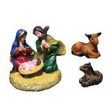 Maxbell Nativity family Figurine Hand Painted Resin for Xmas Gift Christmas