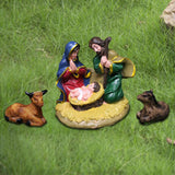 Maxbell Nativity family Figurine Hand Painted Resin for Xmas Gift Christmas