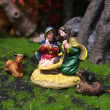 Maxbell Nativity family Figurine Hand Painted Resin for Xmas Gift Christmas