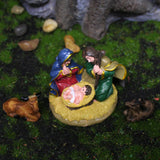 Maxbell Nativity family Figurine Hand Painted Resin for Xmas Gift Christmas