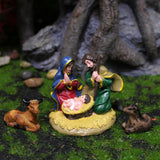 Maxbell Nativity family Figurine Hand Painted Resin for Xmas Gift Christmas