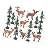 Maxbell Tree Deer Figures Realistic Woodland Creatures for Christmas Kids Red Deer