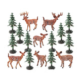 Maxbell Tree Deer Figures Realistic Woodland Creatures for Christmas Kids Red Deer