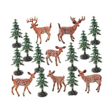 Maxbell Tree Deer Figures Realistic Woodland Creatures for Christmas Kids Red Deer