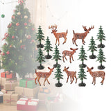 Maxbell Tree Deer Figures Realistic Woodland Creatures for Christmas Kids Red Deer