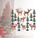 Maxbell Tree Deer Figures Realistic Woodland Creatures for Christmas Kids Red Deer