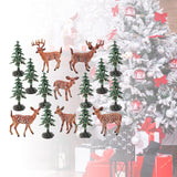 Maxbell Tree Deer Figures Realistic Woodland Creatures for Christmas Kids Red Deer