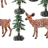 Maxbell Tree Deer Figures Realistic Woodland Creatures for Christmas Kids Red Deer