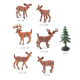 Maxbell Tree Deer Figures Realistic Woodland Creatures for Christmas Kids Red Deer