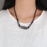 Maxbell Pendant Necklace Jewelry Gifts Decoration Chain Charms Adjustable Unisex white black