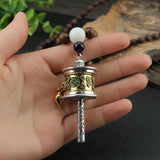 Maxbell Long Pendant Necklace Amulet Prayer Wheel Charms Chain for Valentines Gift
