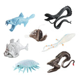Maxbell 7Pcs Mini Deep Sea Biology Animal Figurines Model for Toddlers Kids