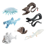 Maxbell 7Pcs Mini Deep Sea Biology Animal Figurines Model for Toddlers Kids
