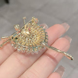 Maxbell Brooch Pins Alloy Dancing Ballet Girl Brooch Corsage for Hat Clothing