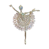 Maxbell Brooch Pins Alloy Dancing Ballet Girl Brooch Corsage for Hat Clothing