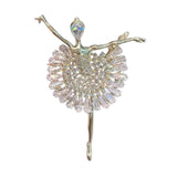 Maxbell Brooch Pins Alloy Dancing Ballet Girl Brooch Corsage for Hat Clothing