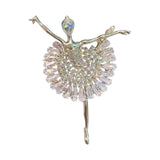 Maxbell Brooch Pins Alloy Dancing Ballet Girl Brooch Corsage for Hat Clothing