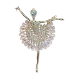 Maxbell Brooch Pins Alloy Dancing Ballet Girl Brooch Corsage for Hat Clothing