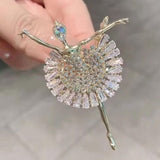 Maxbell Brooch Pins Alloy Dancing Ballet Girl Brooch Corsage for Hat Clothing