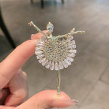 Maxbell Brooch Pins Alloy Dancing Ballet Girl Brooch Corsage for Hat Clothing