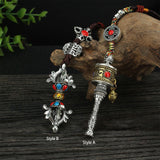 Maxbell Bag Pendant Key Charm Creative Decorations for Backpack Purse Unisex Style A