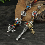 Maxbell Bag Pendant Key Charm Creative Decorations for Backpack Purse Unisex Style A