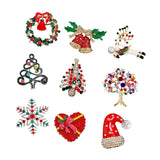 Maxbell Elegant Christmas Brooch Pins Lapel Brooch for Clothes suits Decoration Wreath Wind Chime
