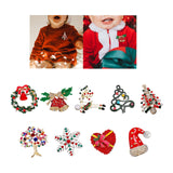 Maxbell Elegant Christmas Brooch Pins Lapel Brooch for Clothes suits Decoration Wreath Wind Chime