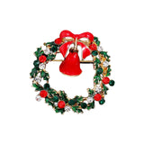 Maxbell Elegant Christmas Brooch Pins Lapel Brooch for Clothes suits Decoration Wreath Wind Chime