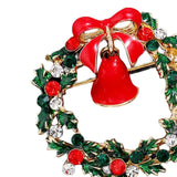 Maxbell Elegant Christmas Brooch Pins Lapel Brooch for Clothes suits Decoration Wreath Wind Chime