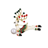 Maxbell Elegant Christmas Brooch Pins Lapel Brooch for Clothes suits Decoration Elk