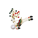 Maxbell Elegant Christmas Brooch Pins Lapel Brooch for Clothes suits Decoration Elk