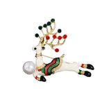 Maxbell Elegant Christmas Brooch Pins Lapel Brooch for Clothes suits Decoration Elk