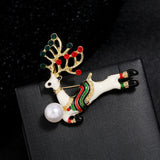 Maxbell Elegant Christmas Brooch Pins Lapel Brooch for Clothes suits Decoration Elk