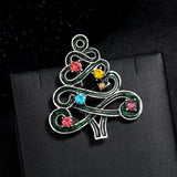 Maxbell Elegant Christmas Brooch Pins Lapel Brooch for Clothes suits Decoration Tree Green