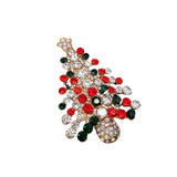 Maxbell Elegant Christmas Brooch Pins Lapel Brooch for Clothes suits Decoration Tree Red