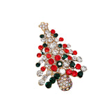 Maxbell Elegant Christmas Brooch Pins Lapel Brooch for Clothes suits Decoration Tree Red