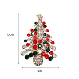 Maxbell Elegant Christmas Brooch Pins Lapel Brooch for Clothes suits Decoration Tree Red
