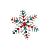 Maxbell Elegant Christmas Brooch Pins Lapel Brooch for Clothes suits Decoration Snowflake