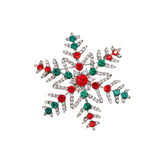 Maxbell Elegant Christmas Brooch Pins Lapel Brooch for Clothes suits Decoration Snowflake