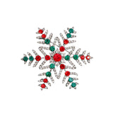 Maxbell Elegant Christmas Brooch Pins Lapel Brooch for Clothes suits Decoration Snowflake