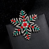 Maxbell Elegant Christmas Brooch Pins Lapel Brooch for Clothes suits Decoration Snowflake
