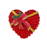 Maxbell Elegant Christmas Brooch Pins Lapel Brooch for Clothes suits Decoration Heart