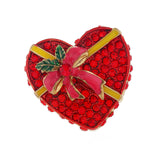 Maxbell Elegant Christmas Brooch Pins Lapel Brooch for Clothes suits Decoration Heart